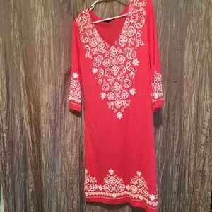 Just Love Coral Dress/CoverUp/Tunic